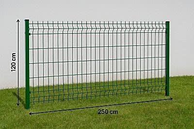 120×250 cm Takım Yeşil Klasik Panel Çit Teli (1 Ayak + 1 Panel)
